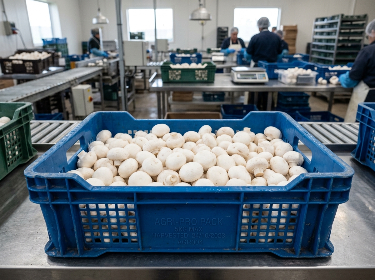 5kg Button Mushroom Wholesale Crate