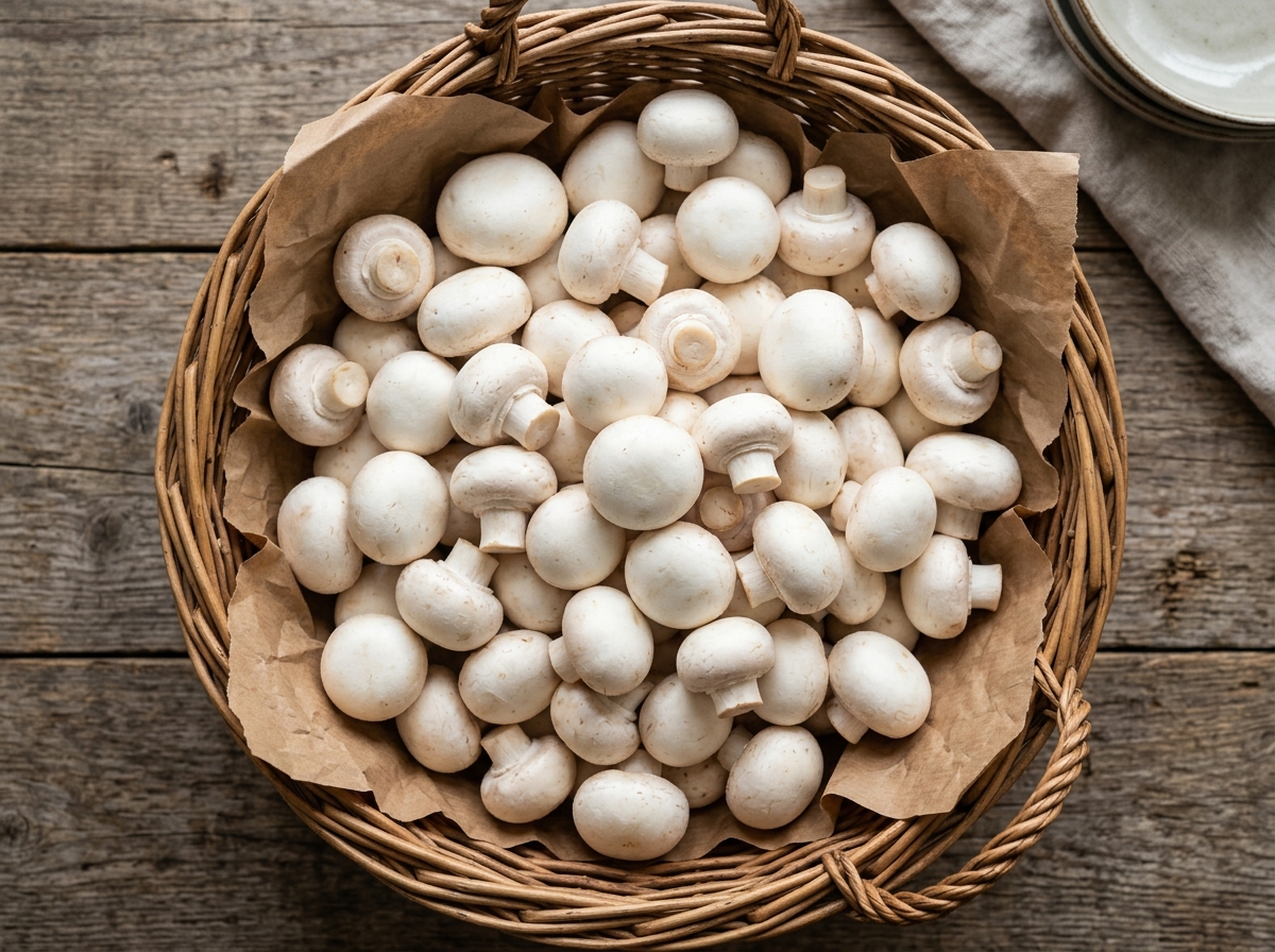 Fresh Button Mushroom 1kg Pack